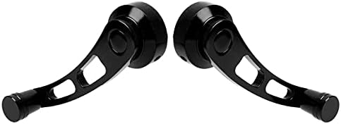 Car Window Riser Handle, 2PCS Classic Hollow Alloy Window Winder Crank for Classic Cars, Black, Universal Fit, Easy Installation