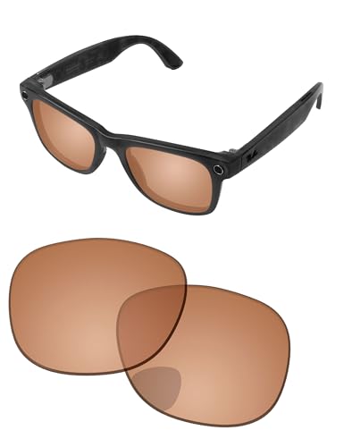Image of Replacement Lenses for Ray-Ban Meta Wayfarer RW4008 & RW4012 53mm AI Glasses - Photochromic, Anti Blue Light Lens