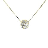 Inmaculada Romero IR Colgante Oro Amarillo 18k modelo Circles (7 diamantes. 0,20 cts.) Cadena: 45cm.