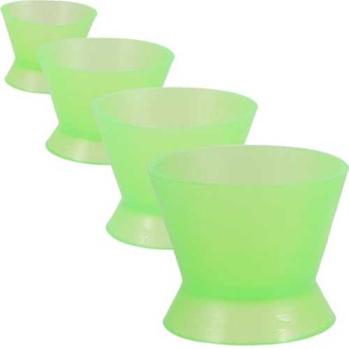 Set de 4 Tazones de Mezcla de Silicona Flexibles Verdes miniatura 1