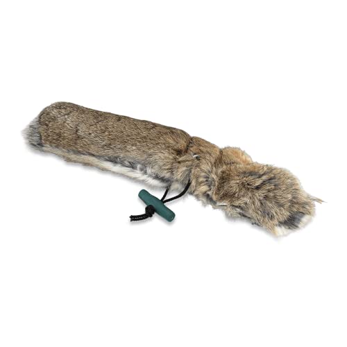 ROMNEYS Kaninchendummy | Standard-Dummy 500g mit echtem Kaninchenfell überzogen | Wild-Apportel für die jagdliche Hundeausbildung