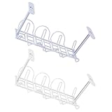 Organisateur de câbles : ce support sous bureau, de conception compacte, se fixe facilement sous un bureau, offrant un confort d'utilisation optimal