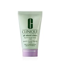 Clinique All About Clean Liquid Facial Cleanser Soap, Mild For Dry Combination Skin Types
