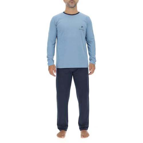 Pierre Cardin Underwear Homme Pca/1/Enl/225 Ensemble De Pijama, Bleu Clair/Bleu Marine, L EU