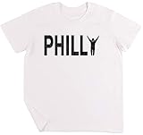Imprimé en UE Philly Etat De Esprit T-Shirt Unisexe Enfant Garçons Filles Blanc