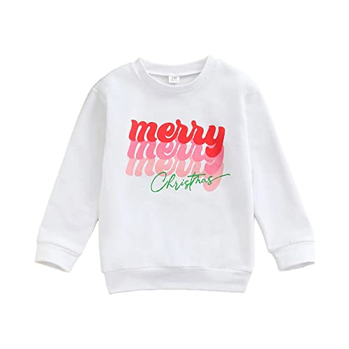 Kids Toddler Baby Girls Boys Autumn Winter Christmas Print Cotton Long Sleeve Tops Hoodie Clothes Less Talk More Walk Hoodie