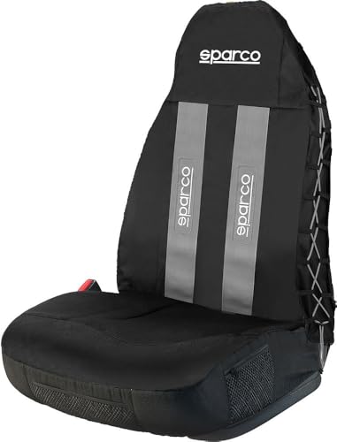 1 pezzo Sparco 3D coprisedile Auto Universale Grigio con Intreccio Laterale
