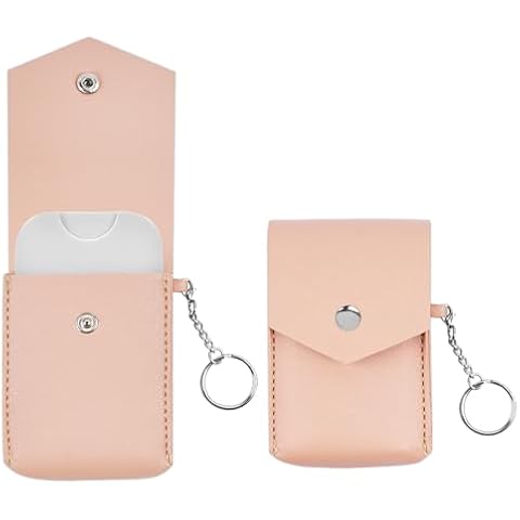 Hennaja Hand Sanitizer Spray Case, Hand Sanitizer Holder Zippered Pouch, Cute Fashion Accessory with Snap Hook for Glow Mist and Power Mist 1FL OZ(1-Pink) Cover