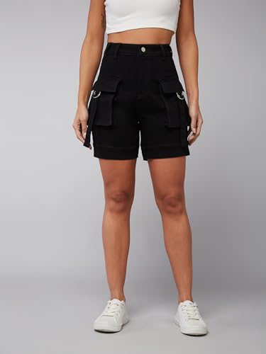 Image of Dolce Crudo Women's High Rise Denim Shorts - Relaxed Fit