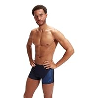 Speedo Men's Medley Logo Aquashort, True Navy/True Cobalt, 34