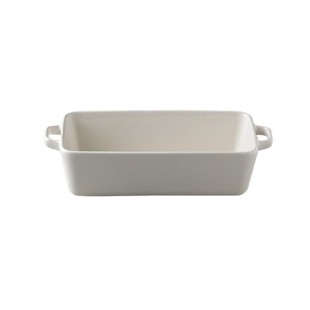 Plaque de cuisson à double oreille 1320 ml, résistante la chaleur Pain(Blanc)