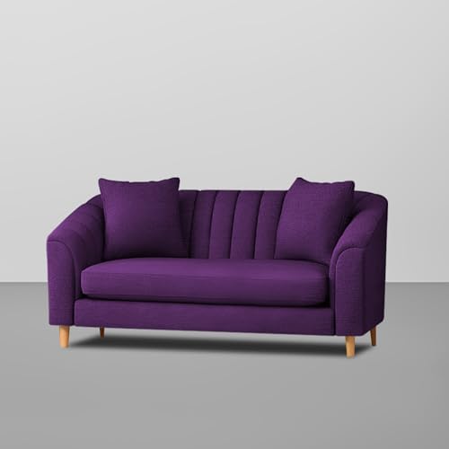 Image of Doraldo 2 Seater Sofa Set for Living Room (Purple) Premium Fabric Sofa