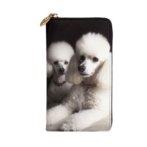 French Poodle Wallet For Women Men Clutch Rfid Blocking Leather Wallets Large Capacity Purse Credit Card Holder Money Case With Zipper Phone Holder Long Travel Purse2