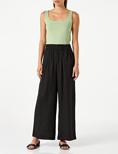 Pantalon En Lin Pour Femme ONLY Onltokyo | Mix Lin Et élasthanne | Coupe Wide Leg Décontractée