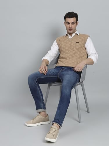 Image of eWools Men's Winterwear Woolen Self Cardigan Sweaters
