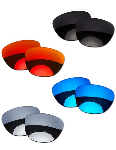 Image of OOWLIT 4 Pairs Replacement Sunglass Lenses Compatible with Oakley Frogskins OO9013 Polarized