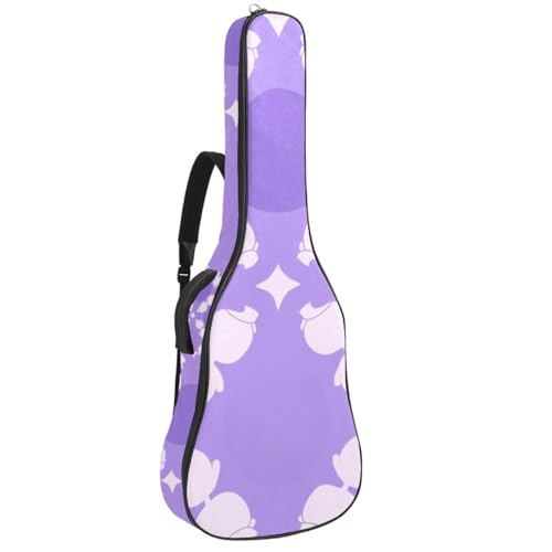 Housse pour guitare acoustique imperméable contre les chocs et la pluie 108 cm violet