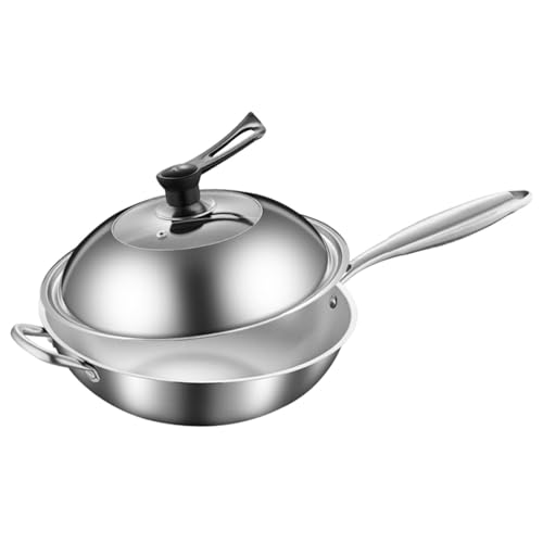 Wok de Acero Inoxidable con Tapa 32 cm miniatura 7