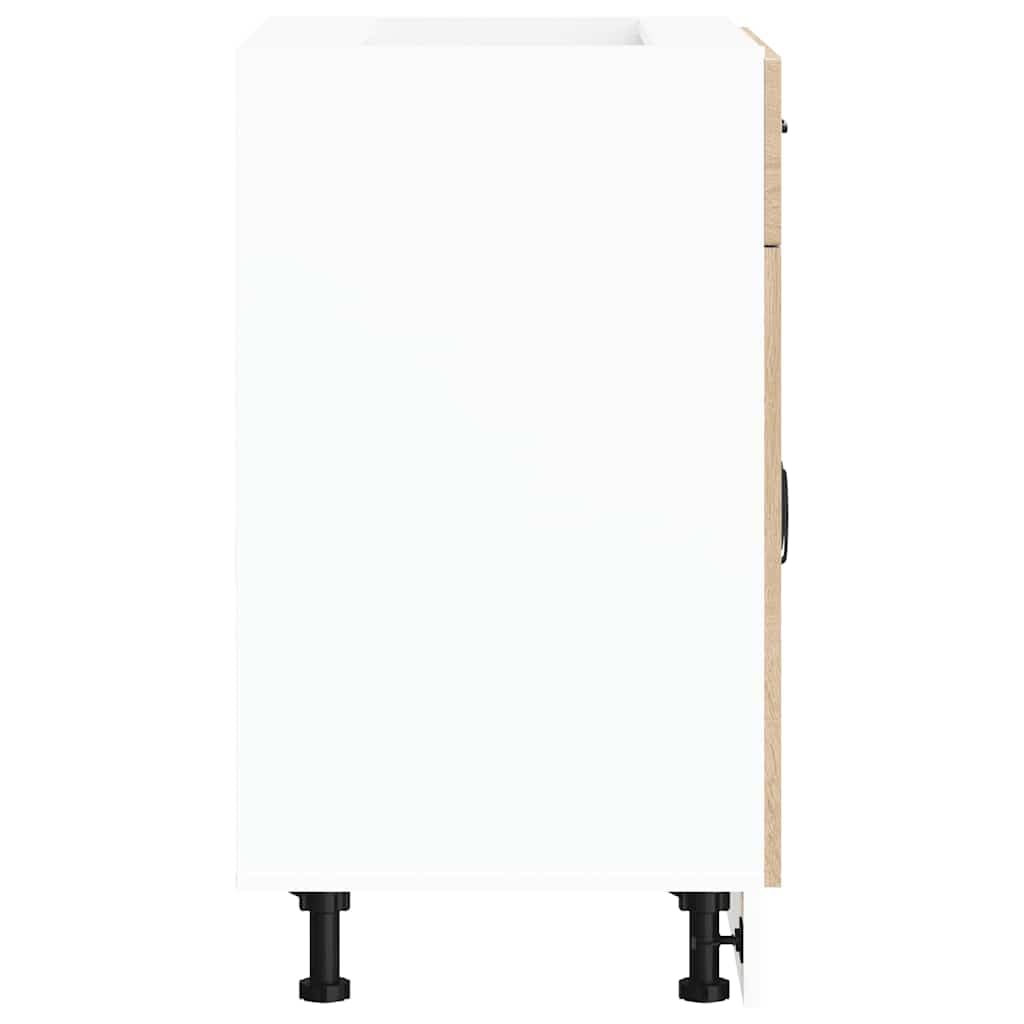 Küchenunterschrank Kalmar Sonoma-Eiche, Holzwerkstoff, 80x46x81,5 cm, mit verstellbaren Füßen, für Küche, Lagerung & Speisekammer