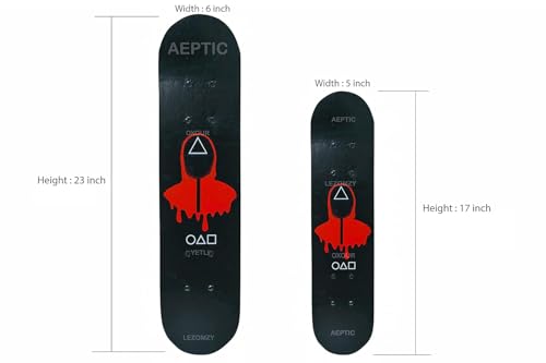 Image of BABAFAB Portable Handheld Lightweight Skateboard 24 inchX 6 inch Light Flashing 4 Wheels Mini Cruiser Skateboard, Beginners Longboard Suitable for Kids, Age (5-9 Years) Spider