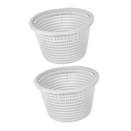 Gadpiparty 2 Piezas Cestas de Filtro para Piscina Grandes de Plástico Repuesto Resistente para Skimmer Capacidad Amplia para Eliminar y Suciedad Compatible con Depuradoras Inground Duraderas