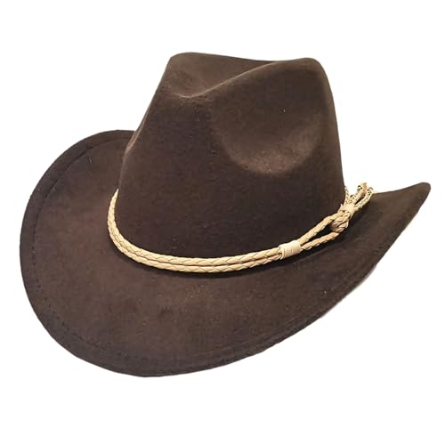 Fashionable Western Themed Hat for Different Season Lightweight and Comfortable Polyester Construction Western Cowhand Hat Coffee