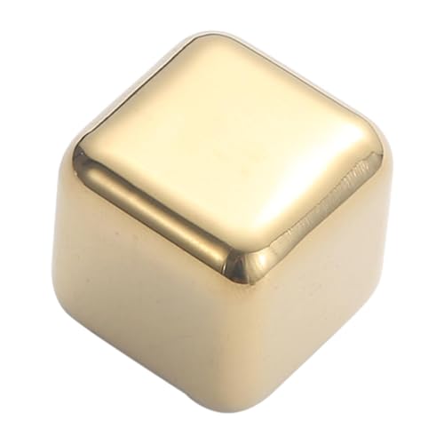 Duroecsain Caramelo de metal, cubitos de whisky inodoros y reutilizables duraderos, de enfriamiento de acero inoxidable para bebidas Whisky Vodka Licores Vino no sólido, enfriador de