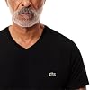 Camiseta de hombre Lacoste de algodón Pima, manga corta, cuello V, tejido jersey 4