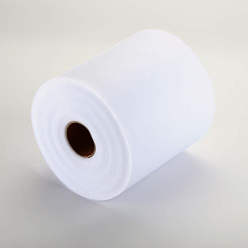 tulle rolls 6 by 100 yards 300 feet tulle roll spool fabric for diy tutu skirts wedding baby shower crafts decorations party supplies white