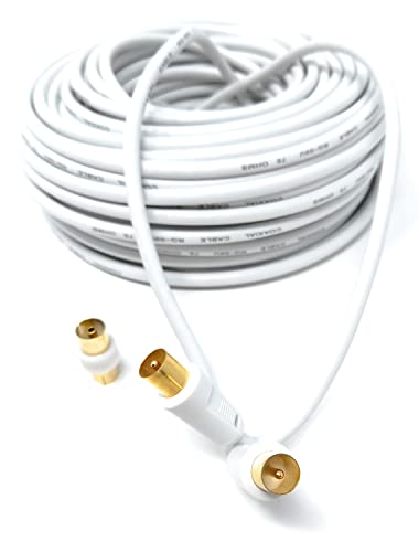 Câble coaxial TV 30m DRUT pour supprimer les pertes de signal d'antenne