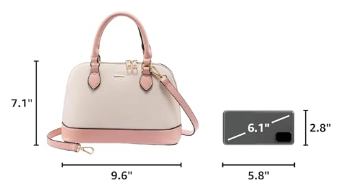 Image of LOVEVOOK Purse for Women Crossbody Bags Classic Double Zip Top Handle Dome Satchel Bag