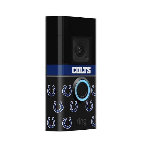 Image of All-New Limited Edition, Official NFL Faceplate for Ring Doorbells - Video Doorbell 3, Video Doorbell 3 Plus, Video Doorbell 4, Battery Doorbell Plus, and Battery Doorbell Pro | Indianapolis Colts