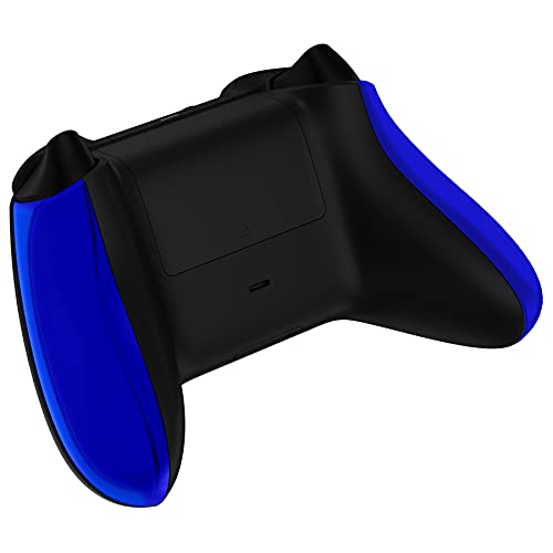 Image of eXtremeRate Replacement Side Rails Grip for Xbox Series X /S Controller, Custom Accessories Back Panesl Handles Cover Shell for Xbox Core Wireless Controller - Chrome Blue