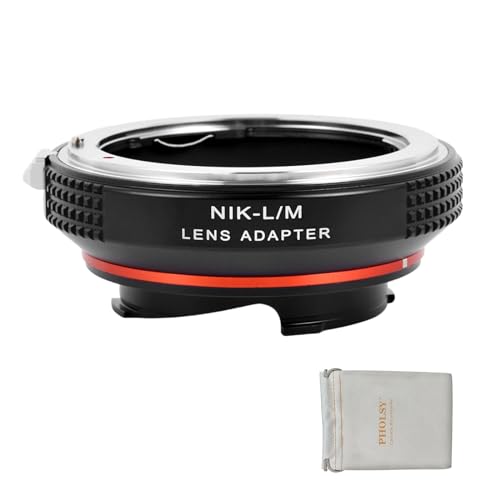 PHOLSY Lens Mount Adapter with 6-Bit Coding Compatible with Nikon F AI AIS AF AF-I AFS Lens to Leica M Mount Camera Body Nikon F to Leica M