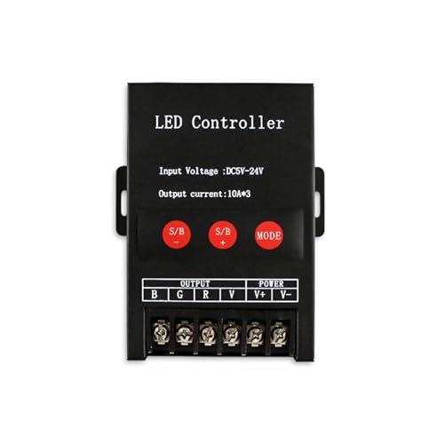Contrôleur RGB boîtier fer 30A avec télécommande à touches de couleurs