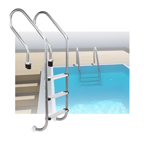 Escalera para piscina acero inoxidable 3 peldaños miniatura 1