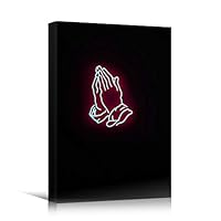 Canvas Wall Art Light Quotes Bedroom Industrial Inspirational Modern Art Multicolor Neon Photography Quotes Urban - 12x18 inches