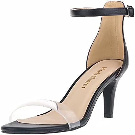 Heels Charm Women's Stiletto Open Toe Strappy Heeled Sandal 7 cm Ankle  Strap High Heels Sandals Dress Working Bridal Party Wedding Dance Shoes,  Black Clear, 5 US : Amazon.sg: Fashion