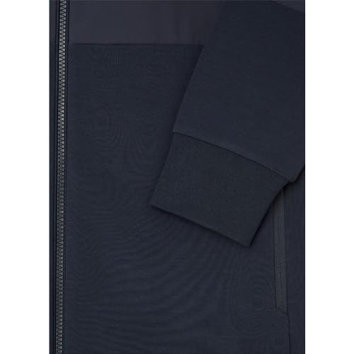 Hackett London Męska bluza Am Hybrid Track Fz, Niebieski (granatowy), XS