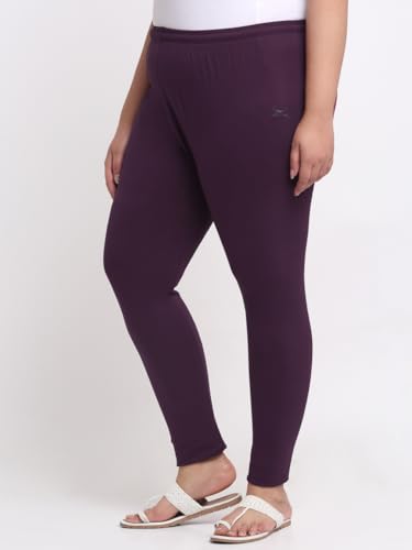 Image of Soft Cotton Ankle Lenght Solid Regular and Plus 35 Colours Leggings for Womens and Girls (Sizes :- M to 6XL)