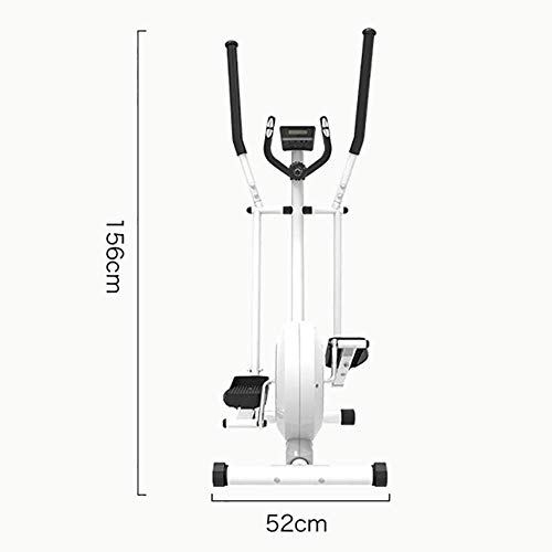 Image of Elliptical Machine Small Mini Space Walker with 8 Levels of Resistance Cardio Fitness Workout Machine Without Seat White