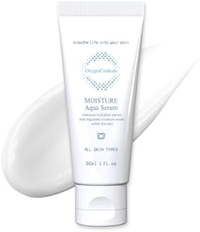 OxygenCeuticals Moisture Aqua Serum – Deep Hydrating & Moisturizing Serum with Hyaluronic Acid & Jojoba Oil, Non-Irritating Formula suitable for Dry, Oily & Acne-Prone Skin. 1.01 fl.oz (30ml)
