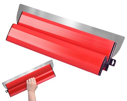 LAOYE Spatule Enduit Lissage 80cm Lisseuse Enduit 800mm Lame a Lisser Enduit Couteau à Enduire Lissage Outil Lissage Parfait Inox pour Plâtrage de Plafond et...
