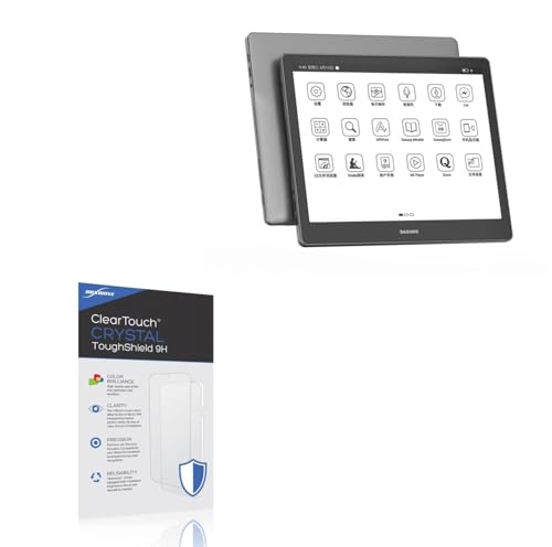 BoxWave Screen Protector Compatible With Dasung Not-eReader 103 (EP1030312) - ClearTouch Crystal ToughShield 9H (2-Pack), Clear 9H Tough Flexible Film Screen Protector