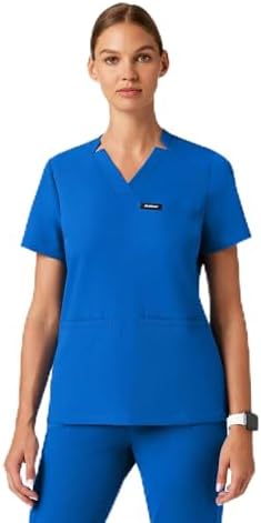 JAANUU Helia Slim Women's Notched V-Neck UltaLAST 3-Pocket Scrub ...