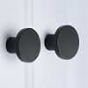 Goldenwarm Pack of 10 Cabinet Knobs Furniture Knobs Black Cupboard Knobs Black Matte Kitchen Knob for Cabinets Stainless Steel Handle Round Drawer Knobs Handles Knob for Bedroom