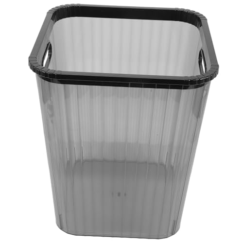 Caneca de basura rectangular Vaguelly negra plástico 5 galones miniatura 1