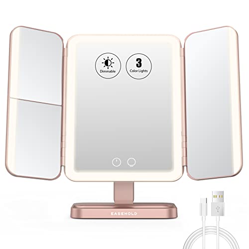 EASEHOLD Rechargeable Vanity Mirror with Lights, 116 Leds Makeup Mirror