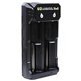 【Amazon限定ブランド】電池充電器 2スロット USB式 電池別売 バッテリーチャージャー 充電器 リチウムイオン対応 18650 20700 22700 26650 26700 16340 (RCR123) 17500 17650 17670 (2スロット)