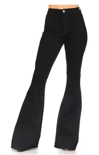 JC JQ High Waist Stretchy Flared Bottom Denim Jeans by Hifashion.la